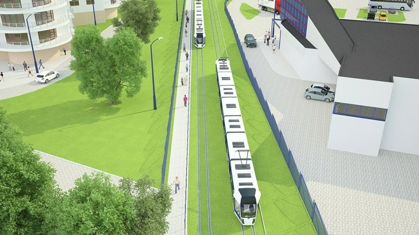 Koncepcja linii tramwajowej na os. Azory wraz z parkingiem...