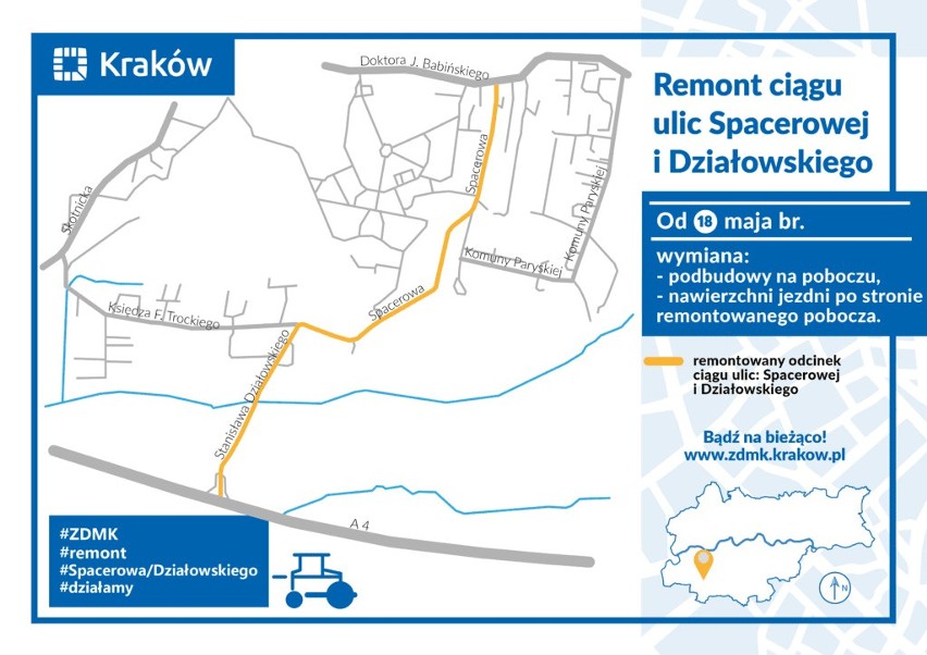 Uwaga kierowcy! W Krakowie ruszą kolejne remonty. Będą utrudnienia