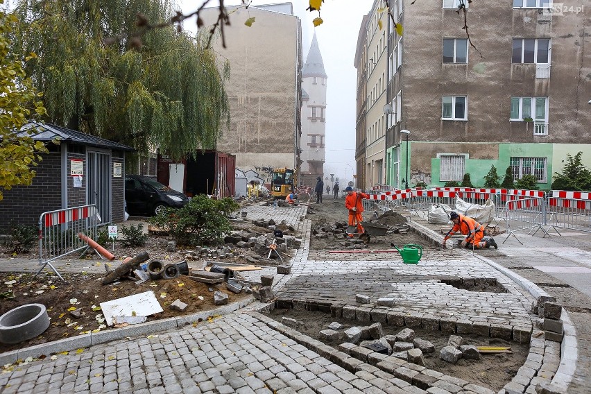 Remont ul. Staromiejskiej w Szczecinie.