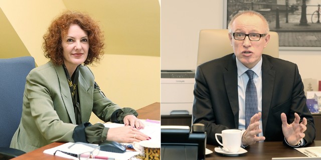 Beata Górska, nowy prezes Sądu Apelacyjnego w Szczecinie i Maciej Żelazowski, były już prezes
