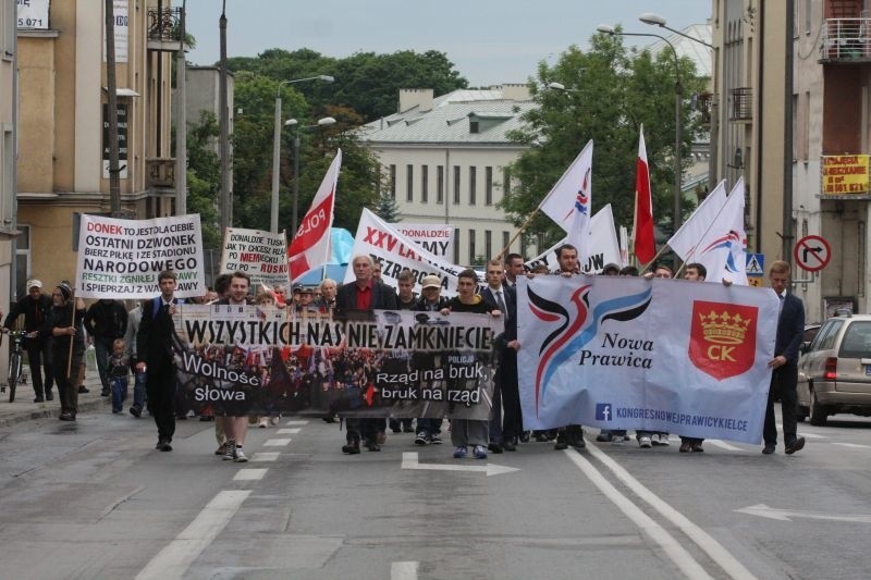 Ugrupowania opozycyjne manifestowały w Kielcach