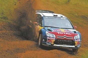 Sebastien Loeb nie poradził sobie wczoraj na trasie Rajdu Polski Fot. PAP