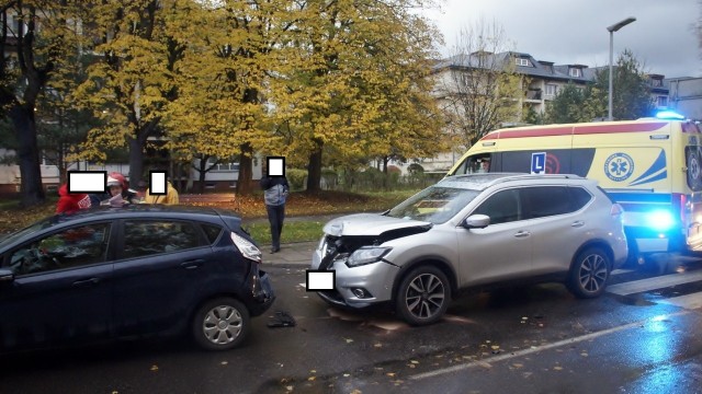 Kolizja na ulicy Wiejskiej w Słupsku