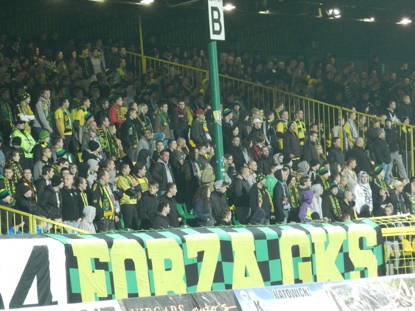 Kibice na meczu GKS Katowice - Puszcza Niepołomice 1:1