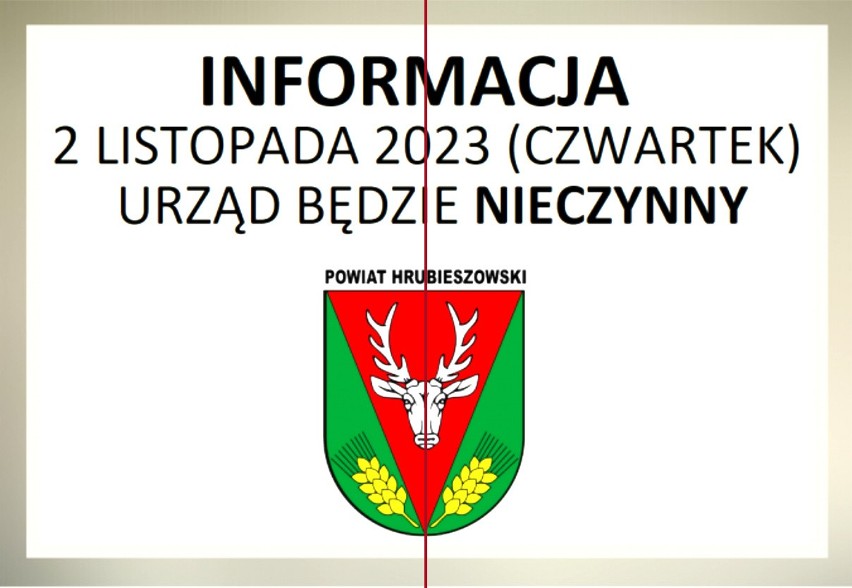 Komunikat w tej sprawie zamieszczono na stronie internetowej hrubieszowskiego starostwa