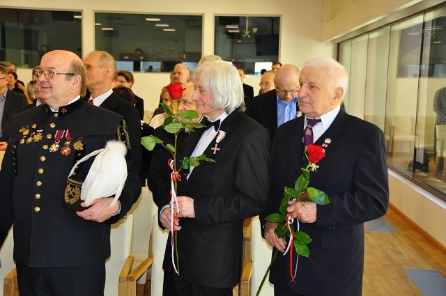 Bronisław Skoczek (pierwszy od lewej) i Władysław Baruś (pierwszy od prawej)