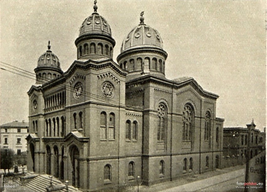 Synagoga Wielka - jej monumentalny gmach stał przy ulicy Pod...