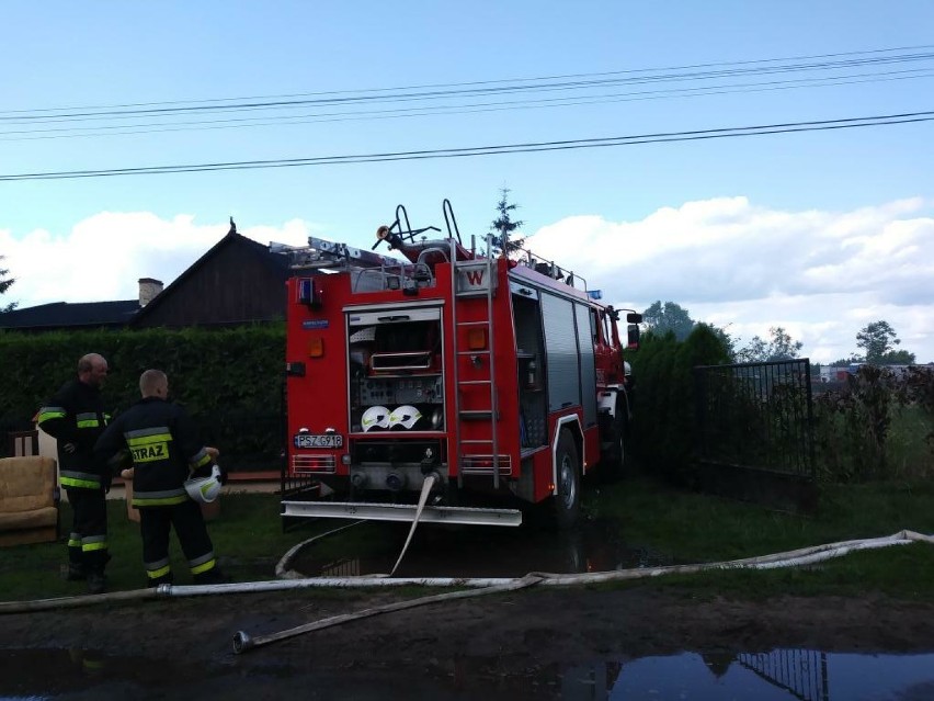 Pożar kurnika w Gąsawach