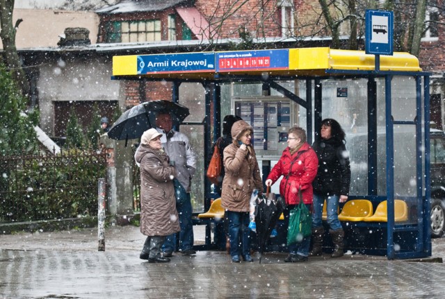 Wiosenny powrót zimy w SłupskuWiosenny powrót zimy w Słupsku.