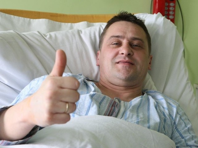 Roman Rubaj wraca do zdrowia w słupskim szpitalu.