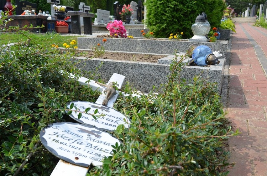 Wandale zdewastowali groby w Kiekrzu