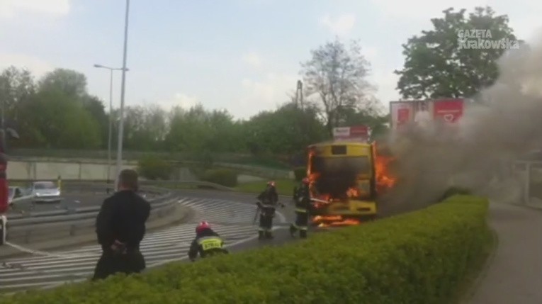 Kraków. Spłonął autobus [KRÓTKO]