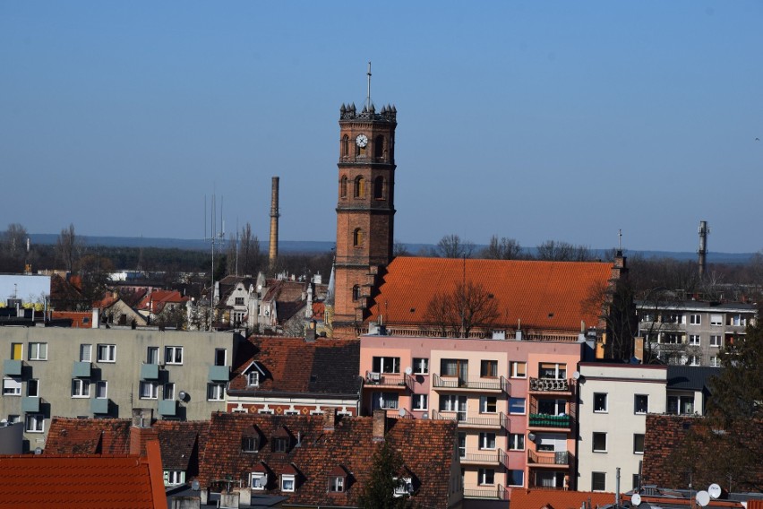 Nowa Sól widziana z wieży ratusza przy ul. Moniuszki,...