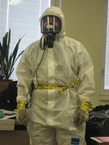 Kompletny strój ochronny do usuwania azbestu