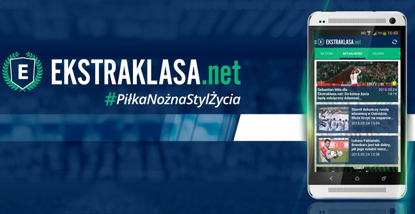 Aplikacja Ekstraklasa.net LIVE! na Androida