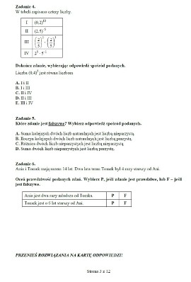 Próbny egzamin gimnazjalny 2012 [ARKUSZ, ODPOWIEDZI]. Test z matematyki |  Dziennik Bałtycki
