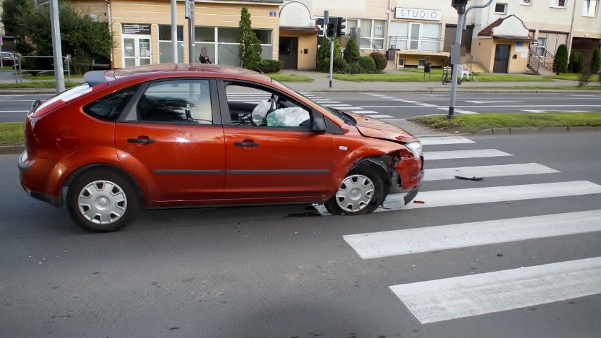 Kolizja na ulicy Zamkowej w Słupsku.