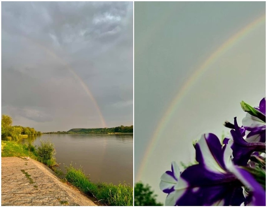 Poranna tęcza nad województwem lubelskim. Zobacz zdjęcia naszych Czytelników