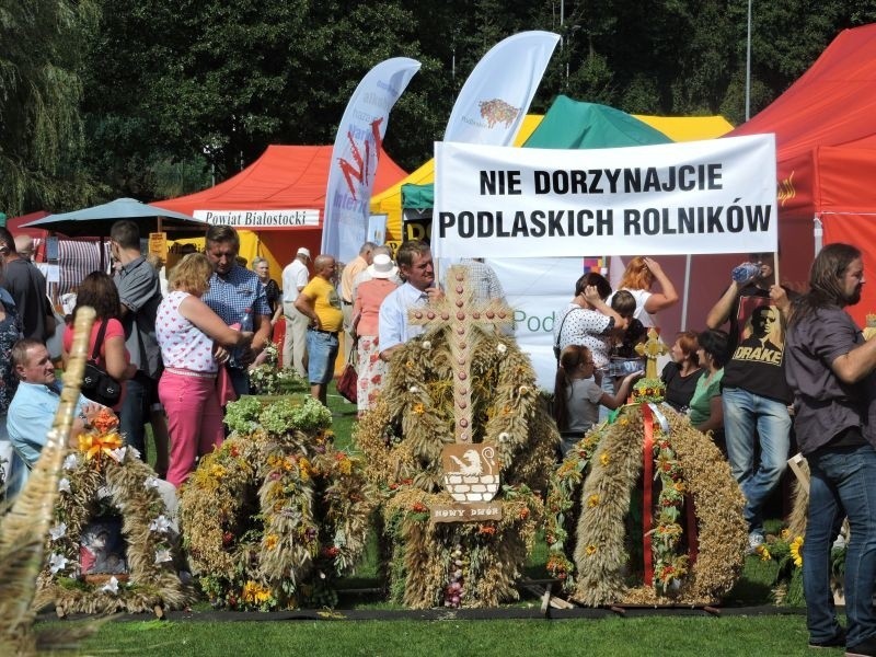 Dożynki Wojewódzkie 2015. Rolnicy postanowili protestować podczas święta (zdjęcia)