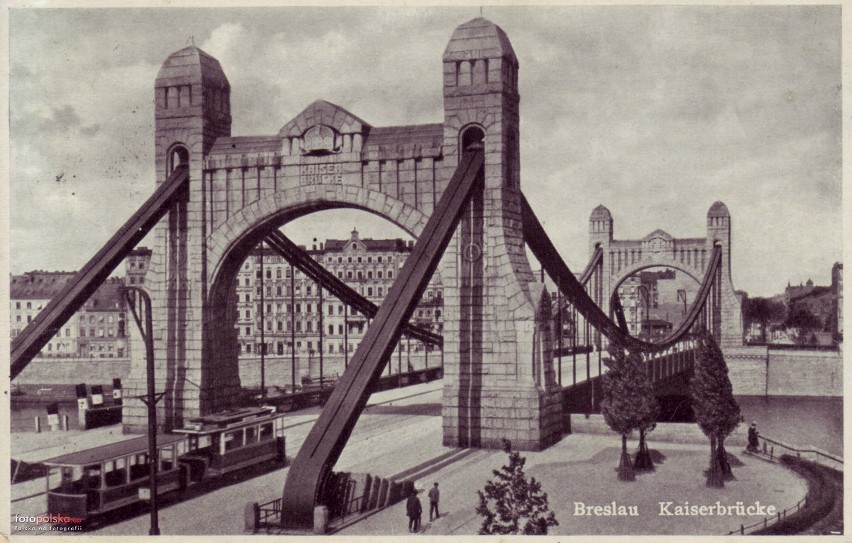 Lata 1915-1925, Tramwaj na moście Grunwaldzkim (most jeszcze...