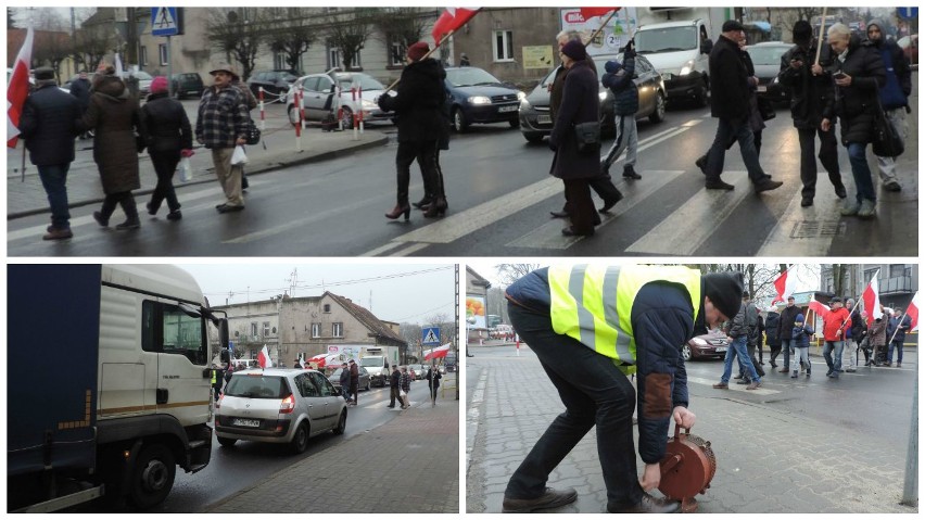 W Strzelnie odbyła się comiesięczna blokada dróg [zdjęcia] 