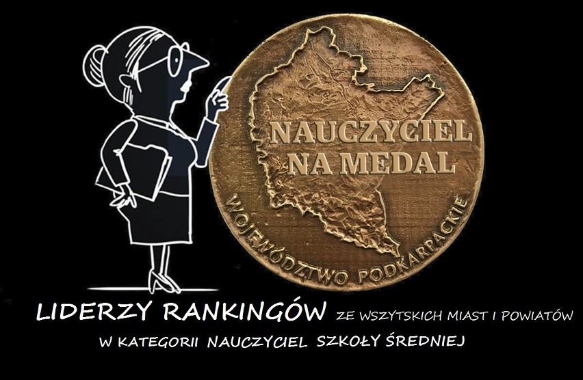 NAUCZYCIEL NA MEDAL Liderzy powiatowych rankingów plebiscytu w kat. nauczyciel szkół średnich 