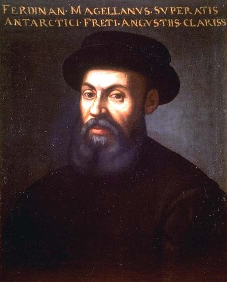 Ferdynand Magellan urodził się wiosną 1480. Był portugalskim żeglarzem w służbie hiszpańskiej. Nazwał Ocean Spokojny (Pacyfik). Zginął 27 kwietnia 1521 zabity przez mieszkańców wyspy Mactan w Archipelagu Filipińskim.