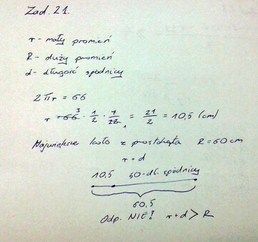 Próbny egzamin gimnazjalny 2014. Matematyka - odpowiedzi do...