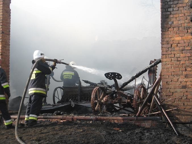 Pożar stodoły w Otyniu