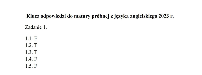 Odpowiedzi wraz z arkuszem pytań próbnej matury z języka...