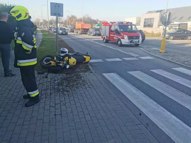 Wypadek w Leźnie w piątek, 8.10.2021 r.! Ranny motocyklista