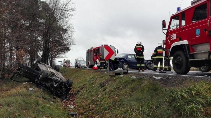 Wypadek na DK11 Sieraków Śląski-Molna. Ucierpiało 5 osób [ZDJĘCIA]