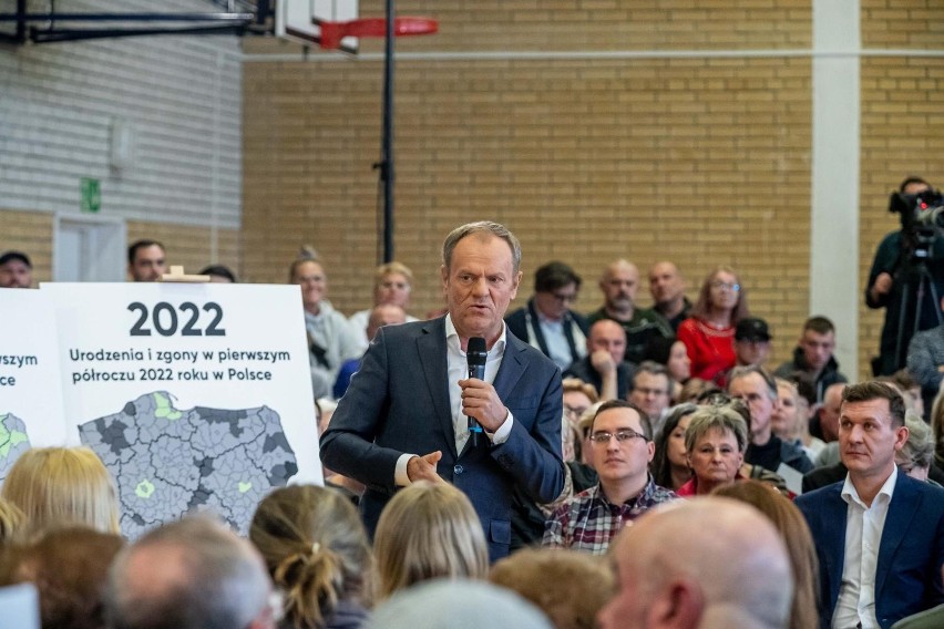 Donald Tusk odwiedził Podlasie 20 kwietnia 2023 roku