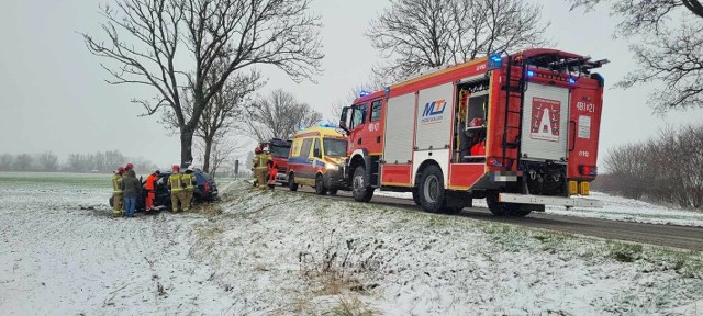 Na miejscu interweniowali strażacy z JRG Malbork, OSP Nowy Staw, zespół ratownictwa medycznego i policjanci.