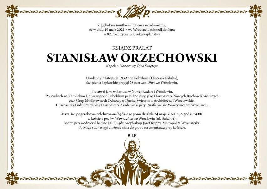 Pogrzeb ks. Stanisława Orzechowskiego. Został odczytany testament księdza