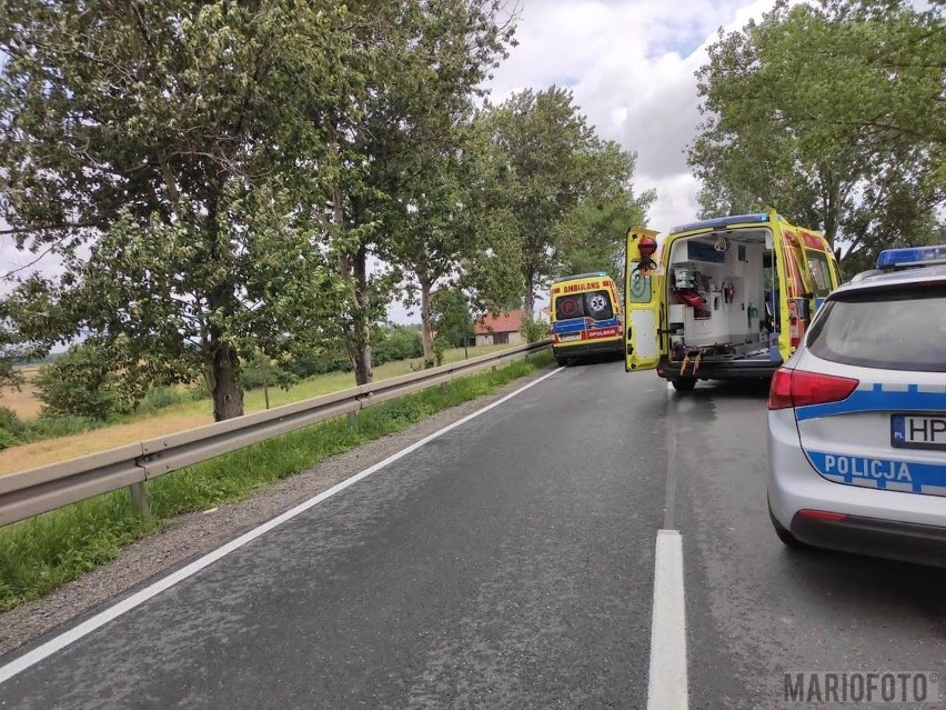 Wypadek DK 45 wyjazd z Opola kierunku Kluczborka. 09.07.2022...