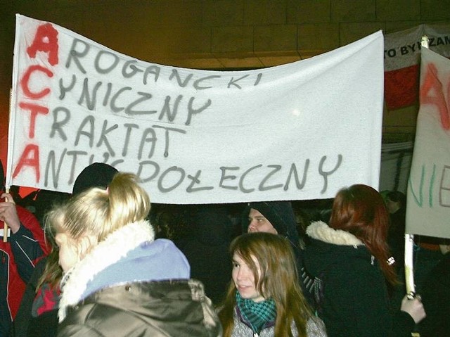 25 stycznia protest przeciw ACTA zorganizowano m.in. w Gorzowie Wlkp.
