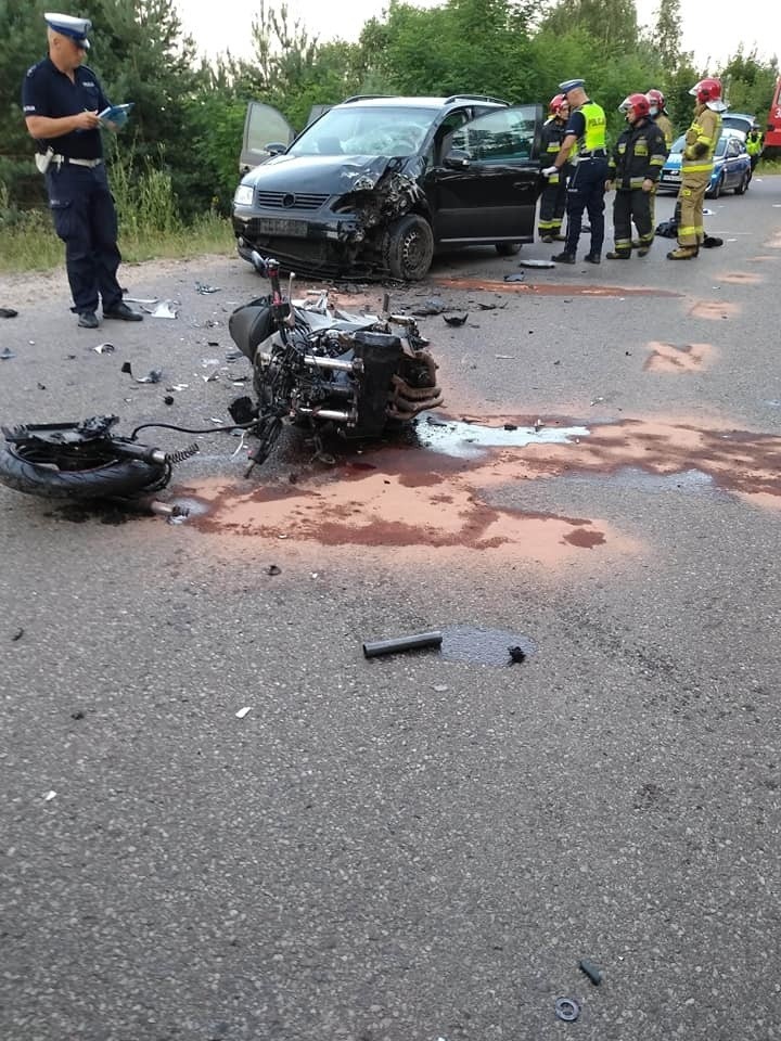 Sochonie. Wypadek motocyklisty na ulicy Dworskiej. Miał...