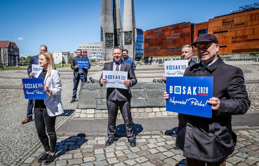 Krzysztof Bosak podczas wizyty w Gdańsku w piątek 29.05.2020