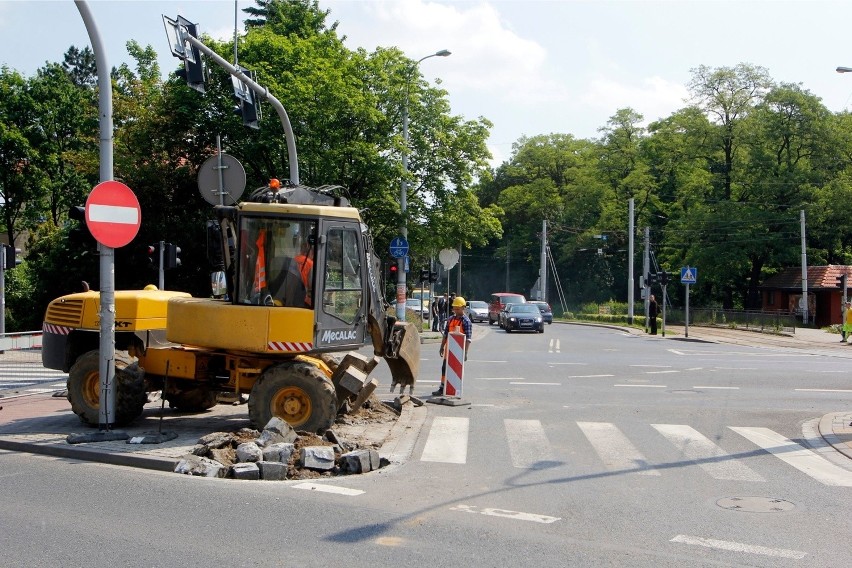 Na skrzyżowaniu al. Kochanowskiego i al. Różyckiego trwa...