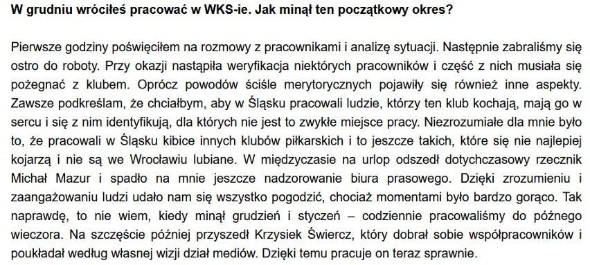 Stracił pracę za Widzew, potem sam za to zwalniał. Nieoczywisty przypadek prezesa Śląska Wrocław