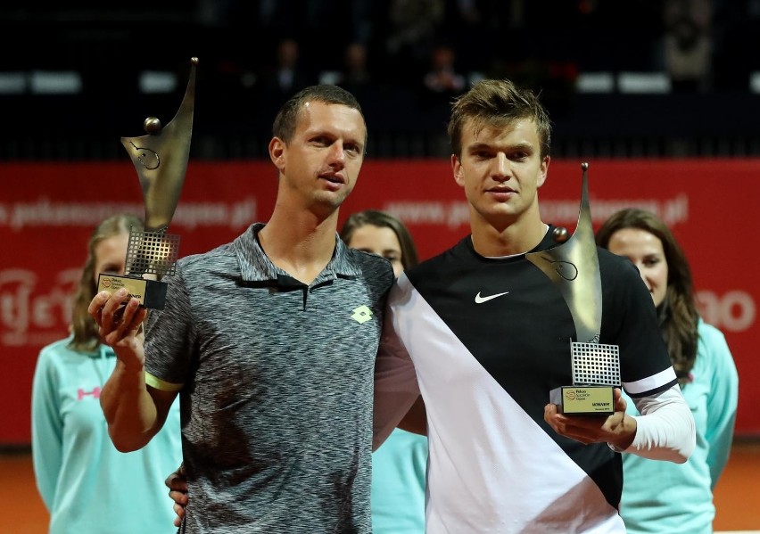 Filip Polasek i Karol Drzewiecki podczas Pekao Szczecin Open...