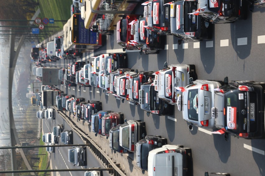 Protest taksówkarzy w Warszawie 8.04.2019