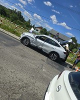 Wypadek pod Krakowem. Zderzenie dwóch samochodów na drodze wojewódzkiej. Są utrudnienia w ruchu