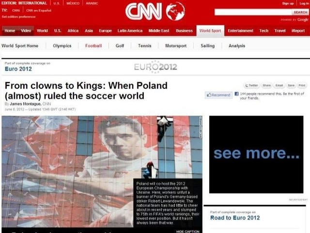 Echa naszego Euro dotarły też za ocean. Amerykanie z CNN przybliżają swoim rodakom historię piłki nożnej w Polsce.