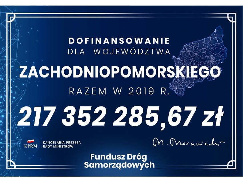 Szczecin, Stargard, Choszczno i inne samorządy dostały pieniądze na remonty lokalnych dróg