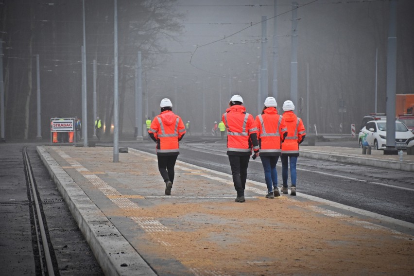 Testy na przebudowywanym węźle Głębokie w Szczecinie