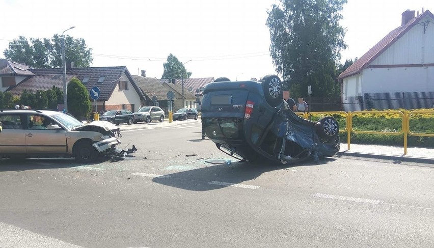 Knyszyn. Wypadek na DK 65. Zderzenie dwóch samochodów...