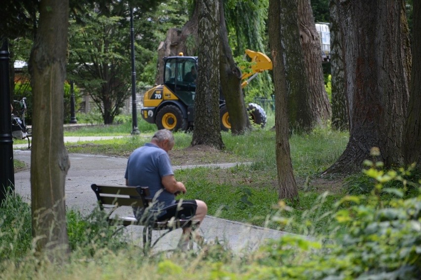 Park Kościuszki w Sulechowie jest remontowany. Mieszkańcy...