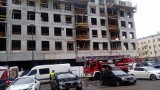 Mężczyzna spadł ze stropu na budowie apartamentów na Rajskiej w Gdańsku [zdjęcia]